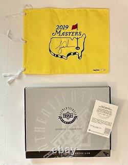 Tiger Woods Autographed 2019 Masters Pin Flag signed LE #725 Upper Deck UDA COA