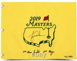 Tiger Woods Autographed Embroidered 2019 The Masters Official Flag UDA LE 1000