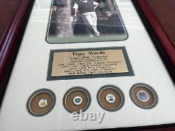Tiger Woods Grand Slam Super Rare With Ball Markers. Comes With COA BEAUTIFUL