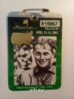 Tiger Woods Masters Badge 2002 Masters Win #3