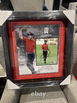 Tiger Woods Masters Signed 8x10 Photo Authenticated Framed and Presented AAA